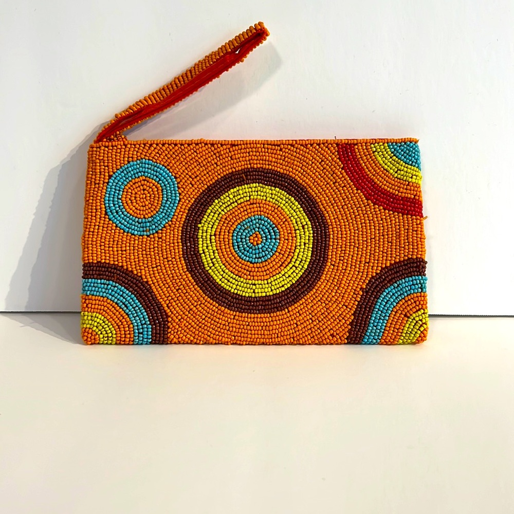 Kenyan handmade clutch/wristlet